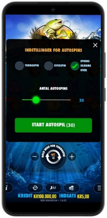 Big Bass Bonanza automatisk spin