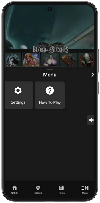 Blood Suckers menu