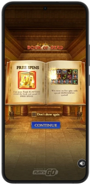 Book of Dead start spillet