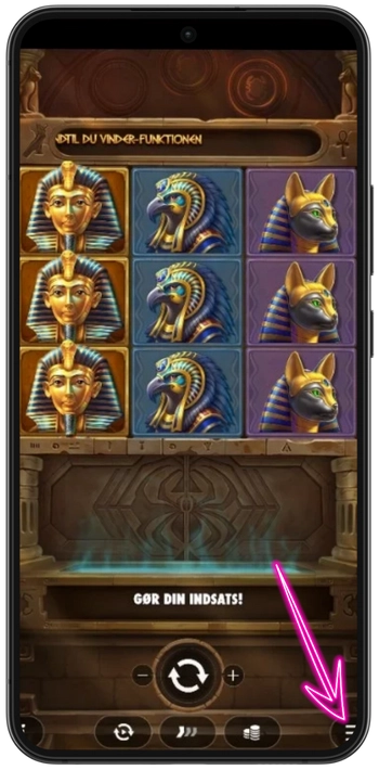 Code of Cairo indstillinger-knap