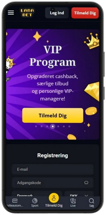 Lamabet hjemmeside