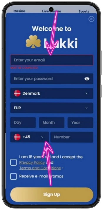 Lukki registreringsformular