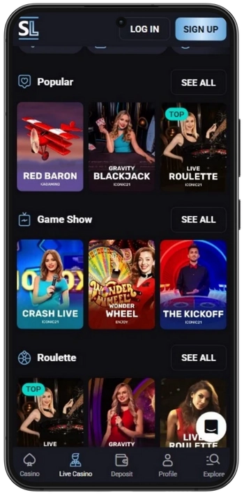 Slotlounge live casino