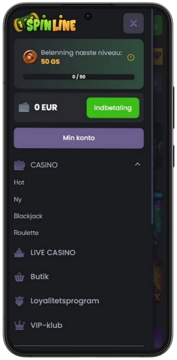 Spinline menu