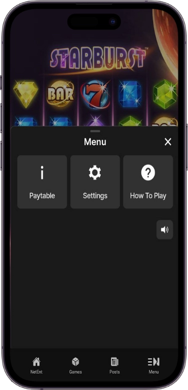 Starburst menu