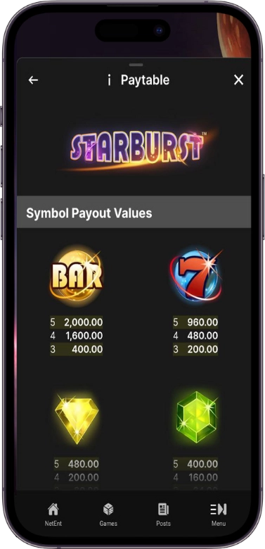 Starburst regler