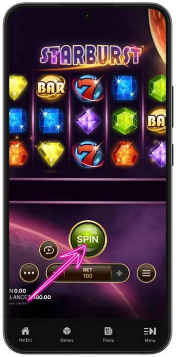 Starburst Start spin