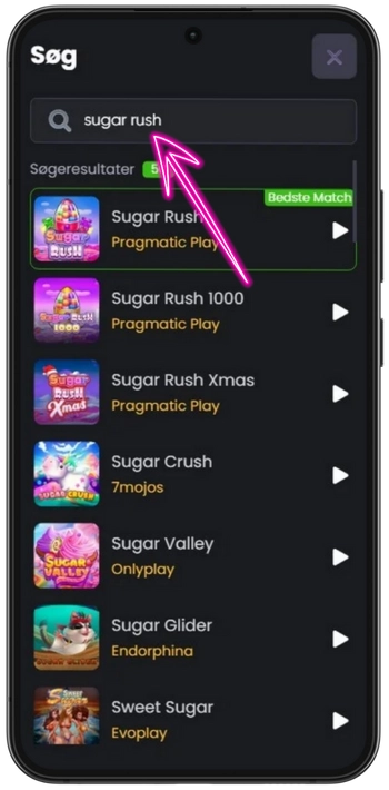 Sugar Rush Åbn spillet