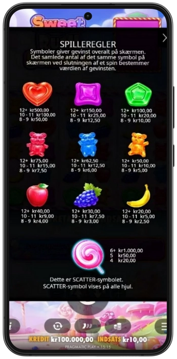 Sweet Rush Bonanza regler