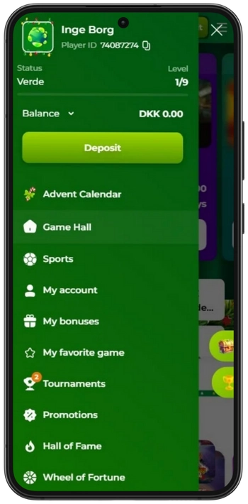 Verde menu