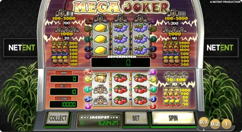 Mega Joker spilleautomat symboler