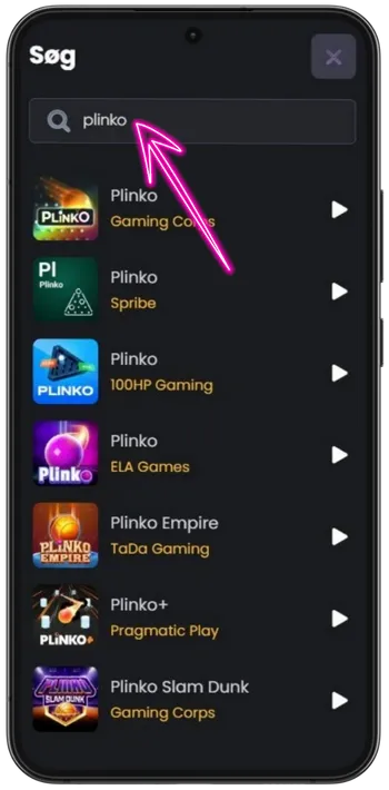 Plinko Åbn spillet