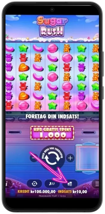 Sugar Rush Vælg indsats