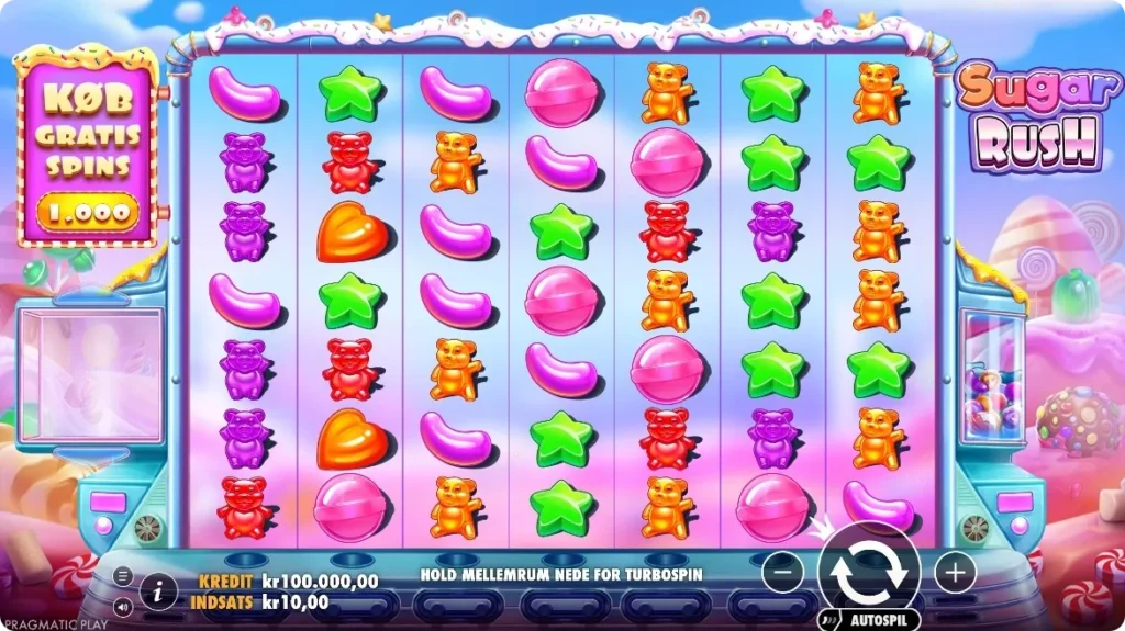 Sugar Rush spilleautomat symboler