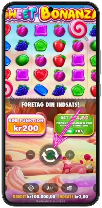 Sweet Bonanza drejeknap